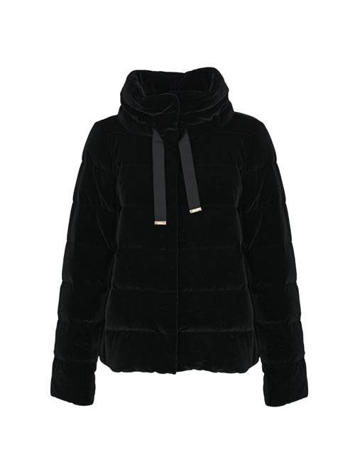 Piumino in velluto Nero